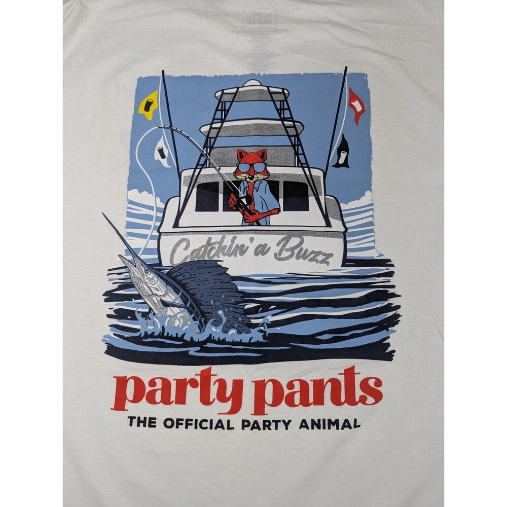 Party Pants - Catchina Buzz Fishing Graphic Tee -  Size M